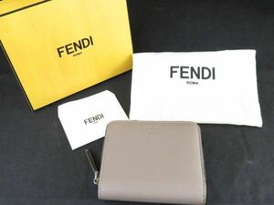 未使用　フェンディ FENDI 8M0407 A91B ジップアラウンド 二つ折り財布