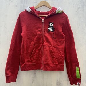 アベイシングエイプ CLASSICS PANDA FULL ZIP HOODIE SHARK シャーク パンダ パーカー パーカー XXS 赤 / レッド