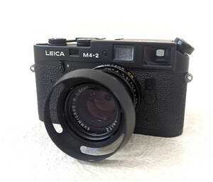 41665 Leica ライカ M4-2 ブラック LEITZ SUMMICRON-M 1:2 50mm フィルムカメラ 中古 現状品