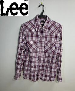 ■Lee リーウエスタンチェックシャツ:M☆BH-945