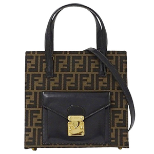 フェンディ FENDI バッグ レディース ブランド ハンドバッグ ショルダーバッグ 2way ズッカ ナイロン ブラウン ブラック 09145471 おしゃれ