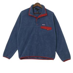 patagonia パタゴニア SYNCHILLA シンチラ スナップT フリースジャケット アウトドア ネイビー (メンズ M) 中古 古着 A2569