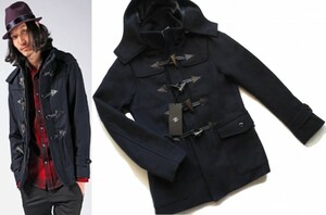 AZ by junhashimoto エーゼイ SHORT DUFFLE COAT ウール メルトン ショート ダッフルコート S ネイビー