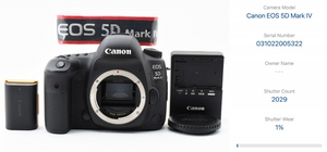 15086E 新品級 2029ショット Canon EOS 5D Mark IV キヤノン ボディ