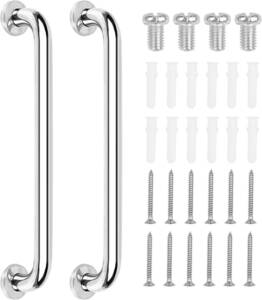 手すり 浴室手すり お風呂てすり 浴槽手すり トイレ 立ち上がり補助 ネジ固定 滑り止め ステンレス鋼 2個セット 転倒防止 高齢