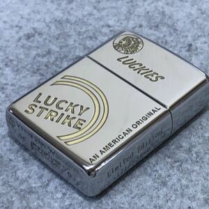 1円 zippo 新品 LUCKY STRIKE ラッキーストライク 両面デザイン Zippo オイルライター 喫煙グッズ シルバー