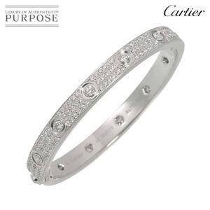 カルティエ Cartier ラブ ブレス #16 パヴェダイヤ K18 WG 750 ブレスレット Love Bracelet【証明書付き】 90228245