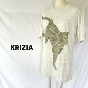 KRIZIA クリツィア 彪Tシャツ カットソー 刺繍ロゴ L