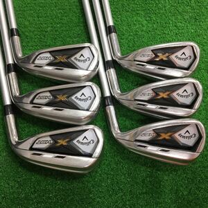 本州のみ送料無料【即決価格】アイアンセット Callaway ＸHOT 2013 /ＸHOTシリーズ / 5-9,P〔R：38.25in：D-0：362g〕※5番 ※Pに石噛み有 