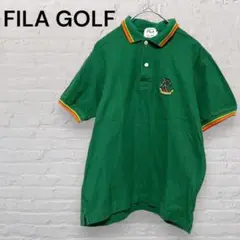 フィラゴルフ　FIRA GOLF ポロシャツ　半袖シャツ【42】　緑色　グリーン