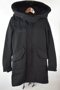 AKM/エーケーエム　13AW　メルトンモダンモッズコート　C011　サイズ：S　カラー：ブラック