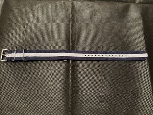 送230円～ the POOL aoyama 限定 NATO WATCH STRAP NAVY x WHITE プール青山 ウォッチ ストラップ 紺 x 白 時計 腕時計 ベルト 藤原ヒロシ