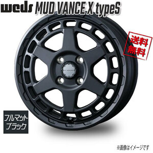 WEDS MUD VANCE X typeS フルマットブラック 12インチ 4H100 4J+40 4本 73 業販4本購入で送料無料