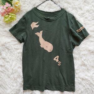 45R 　レイポコプリントTシャツ　カーキベージュ　ポコちゃん