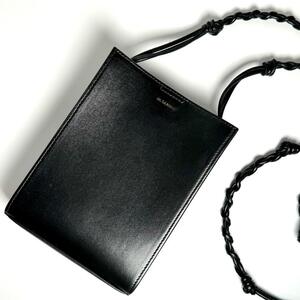 JIL SANDER ジルサンダー TANGLE SMALL レザー タングル スモール ミニサイズ 肩掛け 斜め掛け サコッシュ ポシェット クロスボディ 黒