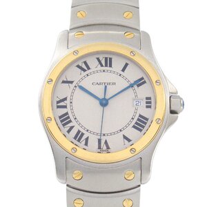 カルティエ サントスロンド MM ブランドオフ CARTIER K18（イエローゴールド） 腕時計 K18/SS 中古 ボーイズ