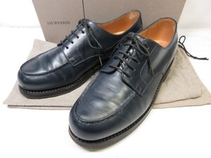 HH 超美品 【JMウエストン J.M.WESTON】 641 ゴルフ GOLF 外羽根 シューズ 靴 (メンズ) size5.5E ブルーボックスカーフ ■18HT2378■