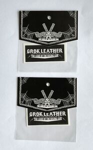 未開封品 GROK LEATHER ステッカー 2枚セット 当時物