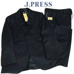 JP477A4 新品 定価7.6万 オンワード樫山　定番 J.PRESS Jプレス PEPPIN MERINO 春夏秋 ウール100% ソリッドスーツ ブラック A4 訳あり