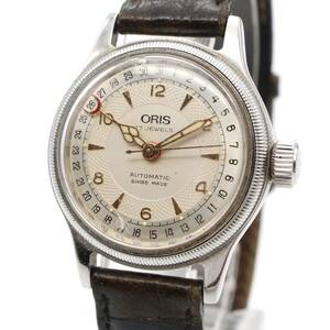 【ORIS オリス】 7400B ポインターデイト 17石 自動巻き/AT ボーイズ/メンズ 腕時計 ラウンド 裏スケ ヴィンテージ 稼働