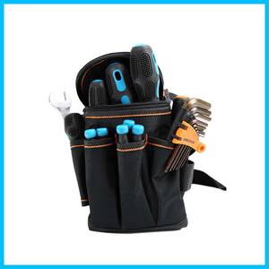 【特価商品】ポケットツール 腰袋 DIY 工具バッグ ウエストバッグ 7つのポケットと 6つツール掛け用リング 作業用 工具袋