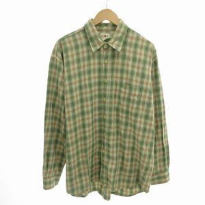 ジェイクルー J.CREW チェックシャツ ネルシャツ カジュアル 長袖 L 緑 グリーン /FT 1114 ■GY09 メンズ