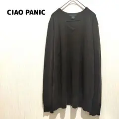 《CIAO PANIC/チャオパニック》長袖セーター ニット 薄手 ブラウン M