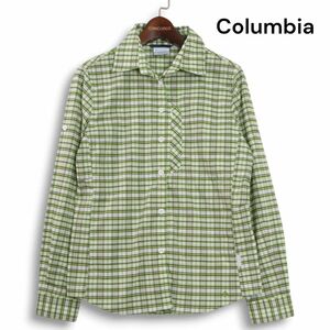 美品★ Columbia コロンビア PL7024 通年 オムニシールド カイトフライト 長袖 チェック シャツ Sz.L レディース アウトドア　K4T01302_8#C