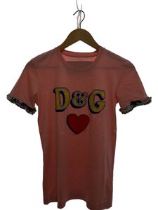 DOLCE&GABBANA◆Tシャツ/36/コットン/ピンク/プリント/F8K74Z/G7SBC//