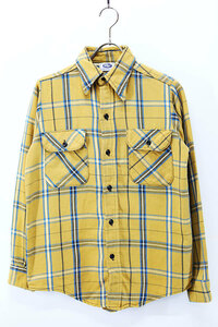 Used 80s USA Mr Leggs Beige Check Heavy Nel Shirt Size S 古着