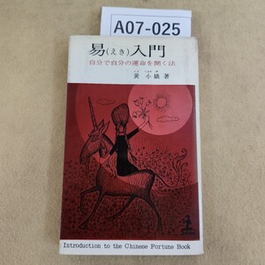 A07-025 易(えき)入門 自分で自分の運命を開く法 黄小娥著 表紙カバー破れ 汚れ有 天地小口に汚れ有 ページ折れ 割れ有