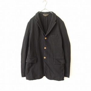 コムデギャルソンオムプリュス COMME des GARCONS HOMME PLUS *ウール混ジャケット*S羽織コートブラック(jk27-2410-112)【81K42】