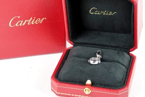 【超美品】Cartier カルティエ ラブチャーム フルダイヤ 7P K18WG 750 2.1g ブランドジュエリー【NY97】