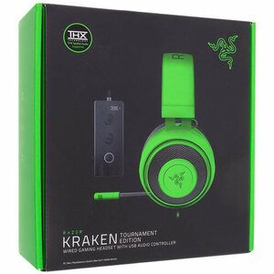 【中古】Razer ゲーミングヘッドセット Kraken Tournament Edition RZ04-02051100-R3M1 Green 元箱あり [管理:1150025605]