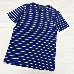 1434◎ POLO RALPH LAUREN ポロ ラルフローレン トップス Tシャツ カットソー 半袖 ボーダー ネイビー メンズS