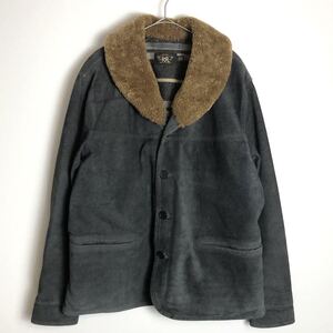 【希少】RRL SHEARING INDIGO LEATHER JACKET