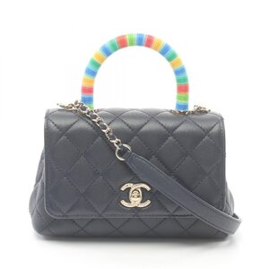 シャネル ココハンドルXXS トップハンドル ブランドオフ CHANEL ラムスキン（羊革） ハンドバッグ ラムスキン 中古 レディース