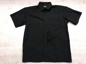 上海金狐狸服怖有限公司 チャイナ 中華 古着 レトロ トラッド モード 半袖ドレスシャツ メンズ フォーマル 39 黒