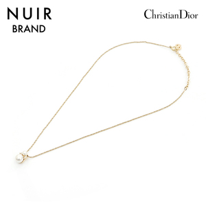 クリスチャンディオール Christian Dior ネックレス パール ゴールド