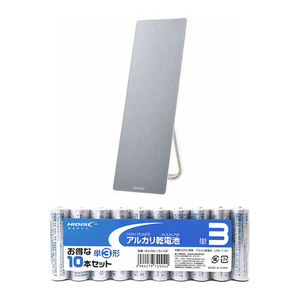 キングジム RK20 電子吸着ボード 「ラッゲージ」 シルバー + アルカリ乾電池 単3形10本パックセット RK20SV+HDLR6/1.5V10P