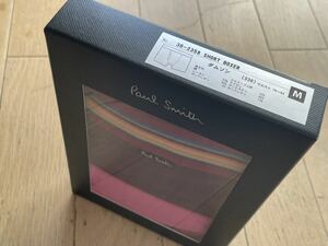 即決！ポールスミス！PAUL SMITH SHORT BOXER ショートボクサー ダムソン ウエストマルチカラー ピンク&エンジ①