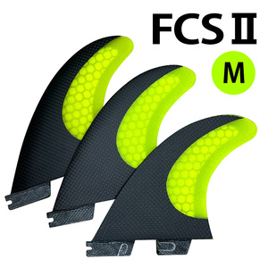 新品送料無料★FCS2トライフィン3枚セットMEDIUMサイズ M5/G5/PC5/AM2 パフォーマー カーボン ハニカムコア ファイバーグラス サーフボード