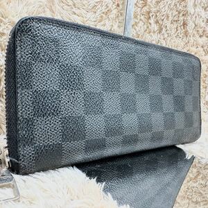 1円 ■美品■ LOUIS VUITTON ルイヴィトン M62295 モノグラムエクリプス ジッピーウォレット ヴェルティカル 長財布 ブラック系 FE4403