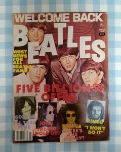 断捨離記念セール♪ 激レア、超貴重＆入手困難(洋書：当時物)　　　　　　　　　　　　【WELCOME BACK BEATLES】1978年