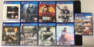 【中古PS4】PS4ソフト 9本セット バイオハザードRE2/レッドデッドリデンプション2/コールオブデューティ COD/バトルフィールドVなど