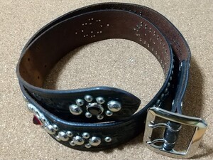 ◆ACE WESTERN BELTS◆Wピン スタッズベルト◆ロカビリー◆