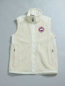 A833/Canada Goose/カナダグース/6996M/PERTH VEST/ボアフリースベストベスト/Sサイズ/アイボリー/メンズ/美品/