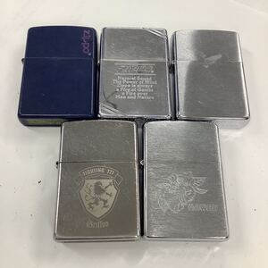 ●ハ8267H◎Zippo　ジッポー　HAWAII・FIGHTING 777など　デザイン　色々　5点　喫煙グッズ◎送料込み◎