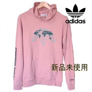 送料無料定価9990円新品L★アディダスオリジナルス adidasoriginals くすみピンク メンズ グラフィックパーカー