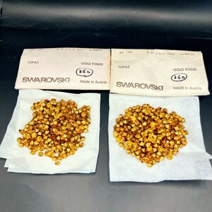 ☆ほぼ未使用 2点 SWAROVSKI スワロフスキー ヴィンテージ ルース 1100 30SS 6/12gross Topaz トパーズ R-66